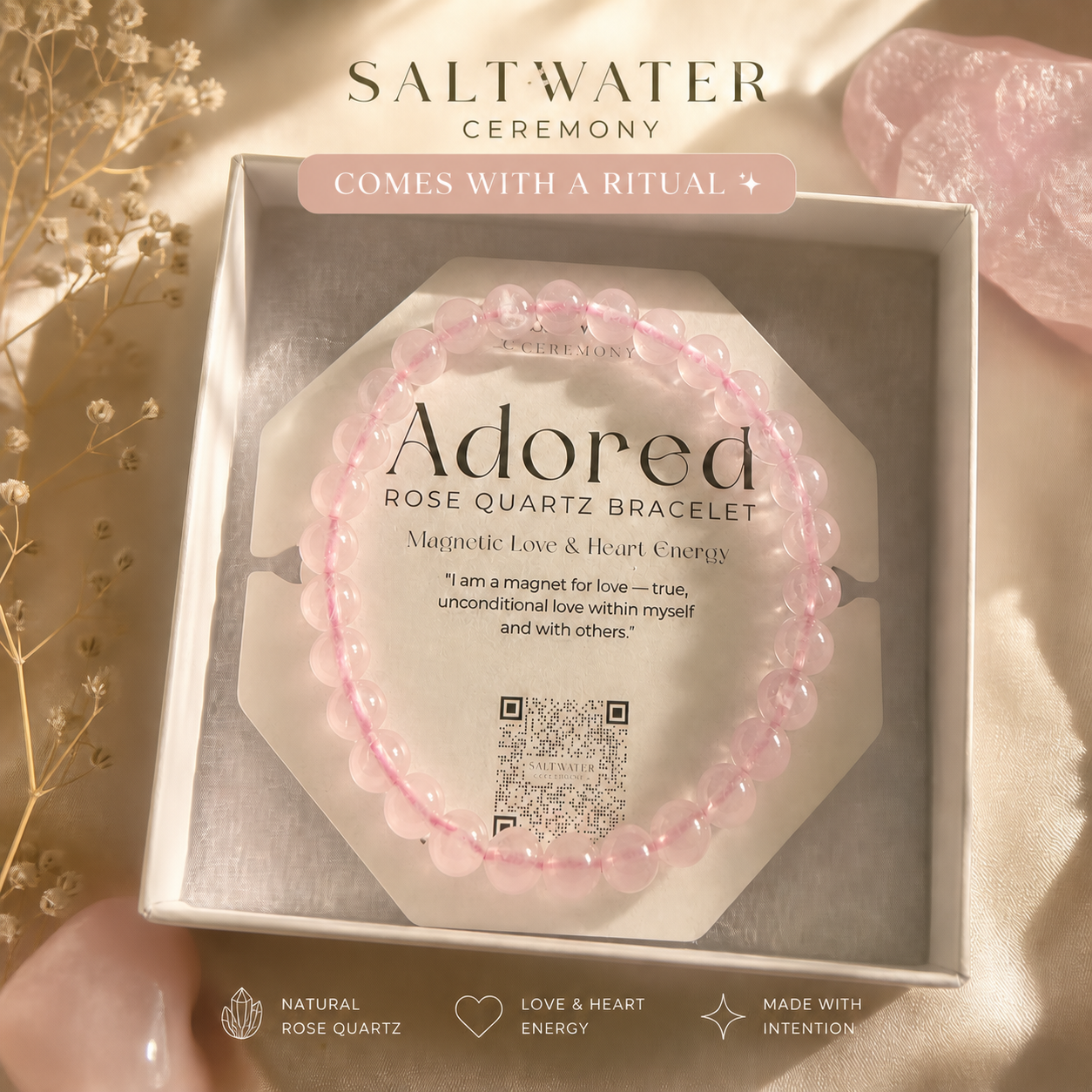 Adored | Rose Quartz Love Activation Bracelet